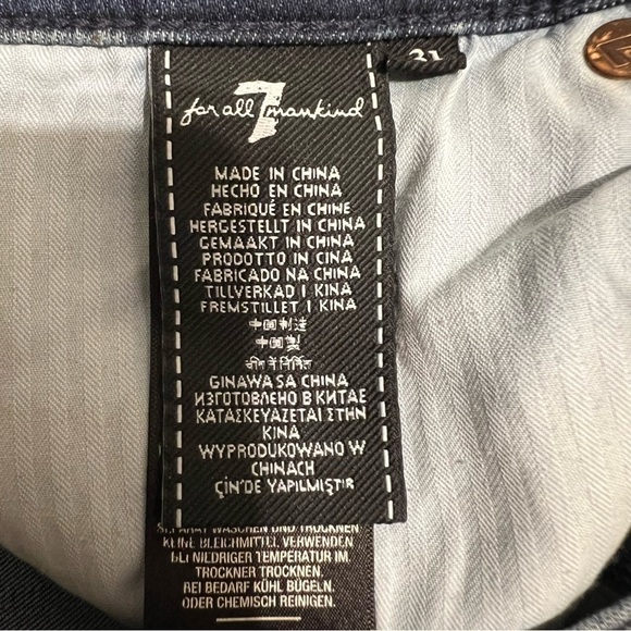 7 For All Mankind Blair Skinny Ankle Jean Pant Size 31 - Picture 5 of 9